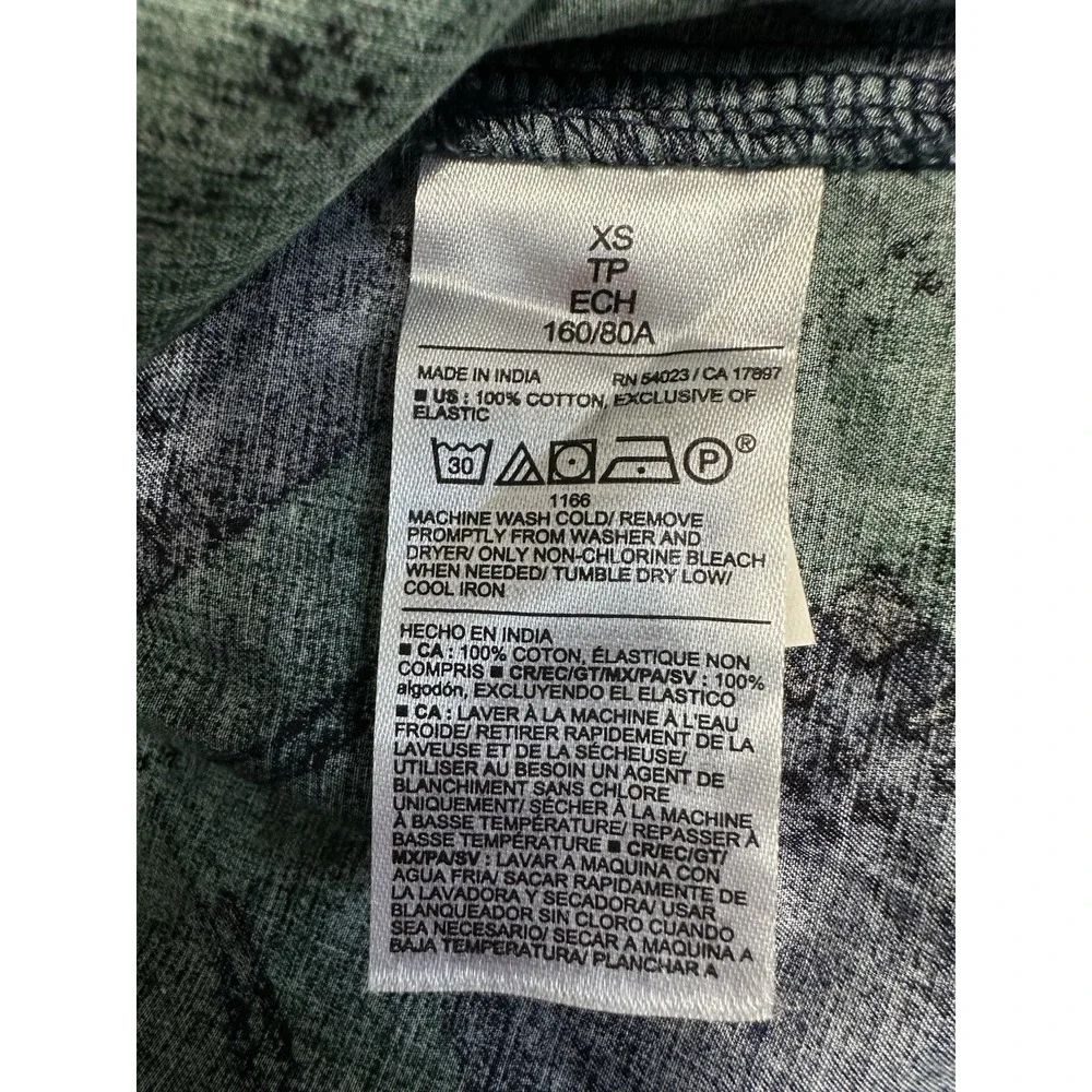 Old Navy Blackwatch Plaid Peplum Top Womens XS Short Puff Sleeve Cotton NWT